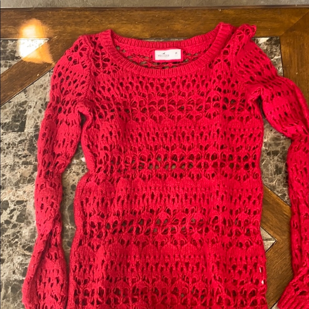 Hollister red sweater